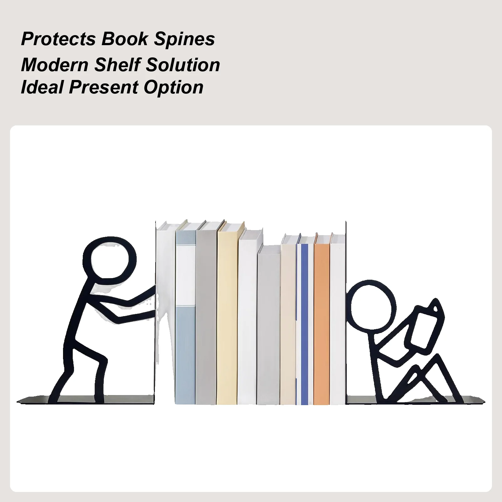 Black Iron Art Abstract Line Book Ends Vertical Figure Shape Metal Book Stopper Organzier Home Office Desktop Handicraft
Black Iron Art Abstract Line Book Ends Vertical Figure Shape Metal Book Stopper Organzier Home Office Desktop Handicraft