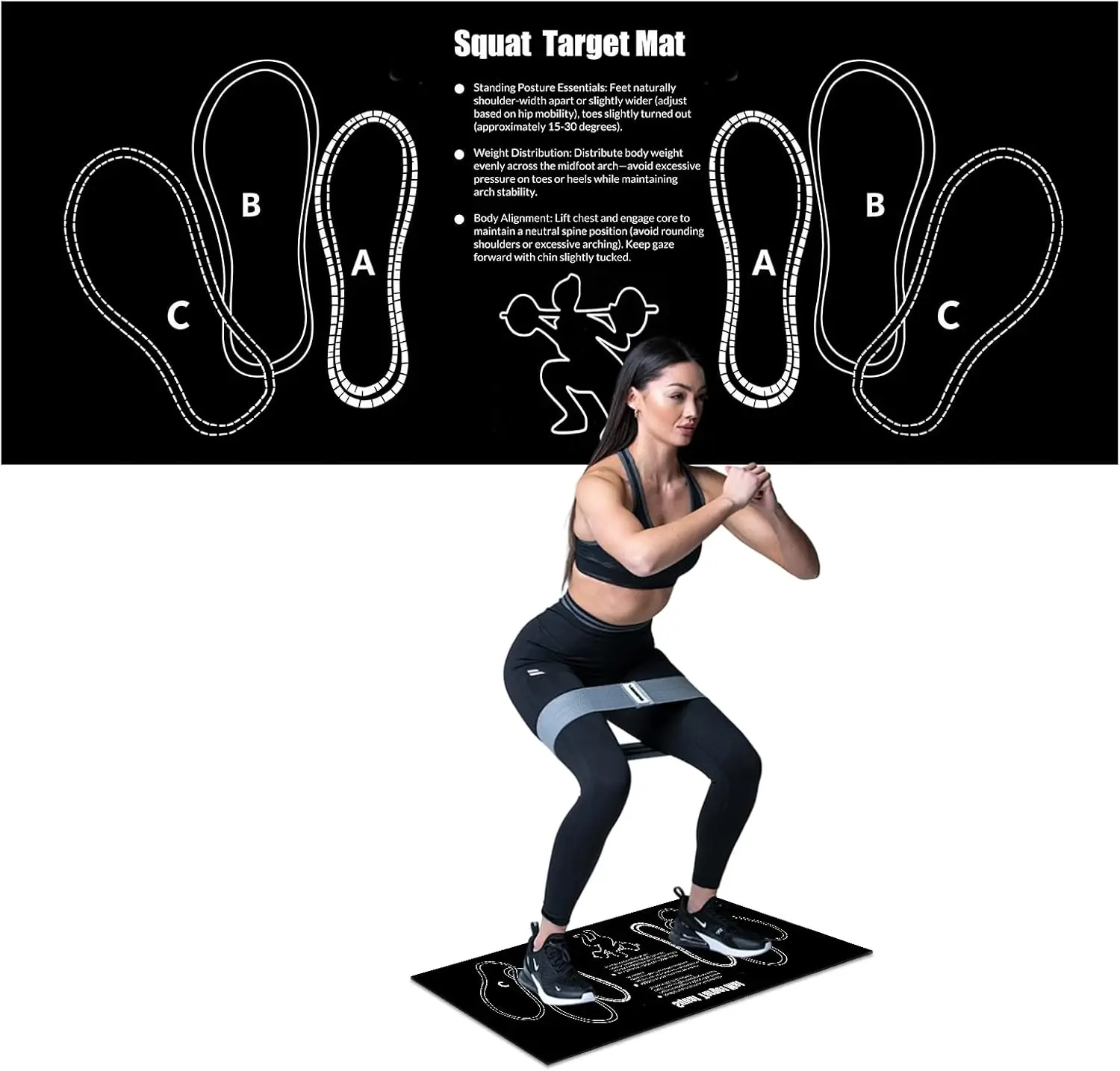Anti-Slip Squat Mat with Foot Position Guide for Leg & Abdominal Exercises, Lightweight Portable Training Pad
Anti-Slip Squat Mat with Foot Position Guide for Leg & Abdominal Exercises, Lightweight Portable Training Pad