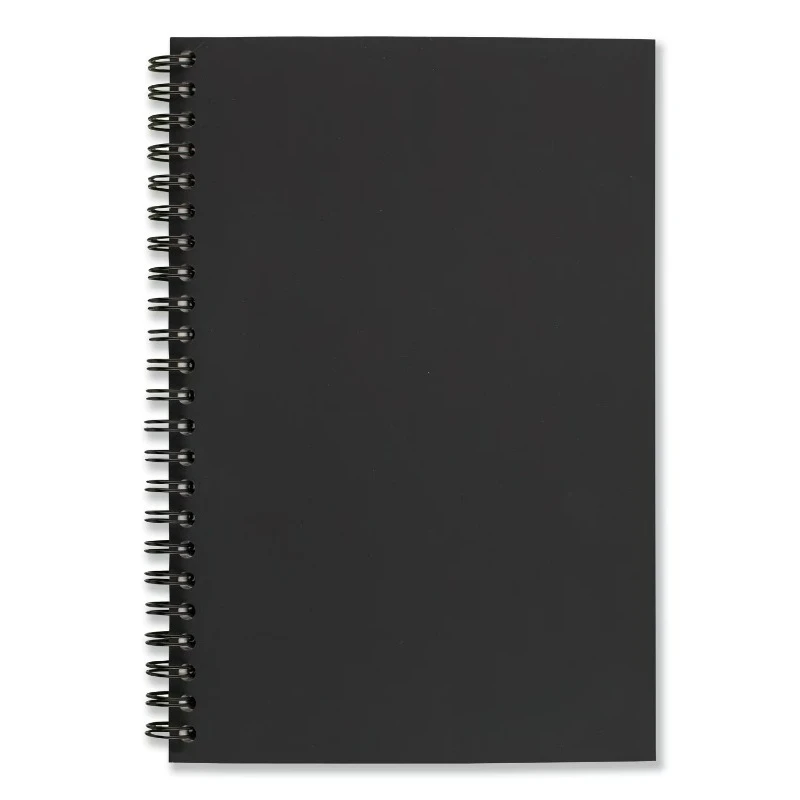 Wire bound Business Notebook, Wide/Legal Rule, Black Cover, 8" x 5", 80 Sheets
Wire bound Business Notebook, Wide/Legal Rule, Black Cover, 8" x 5", 80 Sheets