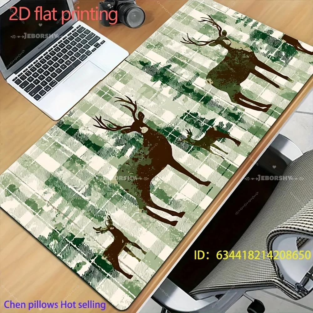 Rustic Plaid Deer Silhouette Desk Mat, Green Checkered Non-Slip Keyboard Pad, Great Gift for Gamers & Cabin Fans
Rustic Plaid Deer Silhouette Desk Mat, Green Checkered Non-Slip Keyboard Pad, Great Gift for Gamers & Cabin Fans