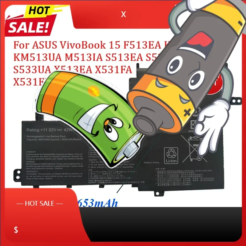 B31N1842 Аккумулятор для ноутбука ASUS VivoBook 15 F513EA K513E KM513UA M513IA S513EA S531F S533UA X513EA X531FA X531FL Series
B31N1842 Аккумулятор для ноутбука ASUS VivoBook 15 F513EA K513E KM513UA M513IA S513EA S531F S533UA X513EA X531FA X531FL Series