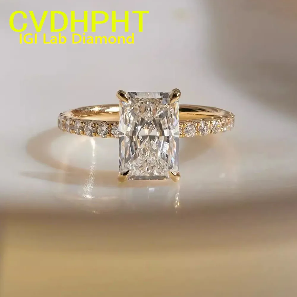 Radiant D Color 1 2 3Ct IGI Lab Growing Diamond Ring Solid14K Yellow Gold Diamond Ring wedding ring Factory custom Engagement
Radiant D Color 1 2 3Ct IGI Lab Growing Diamond Ring Solid14K Yellow Gold Diamond Ring wedding ring Factory custom Engagement