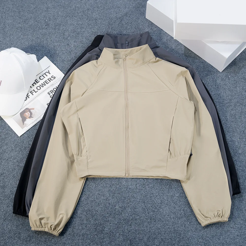 American Style Yoga Fitness Jacket Women's Outdoor Short Zipper Breathable Quick Dry Windproof Sun Protection Top
American Style Yoga Fitness Jacket Women's Outdoor Short Zipper Breathable Quick Dry Windproof Sun Protection Top