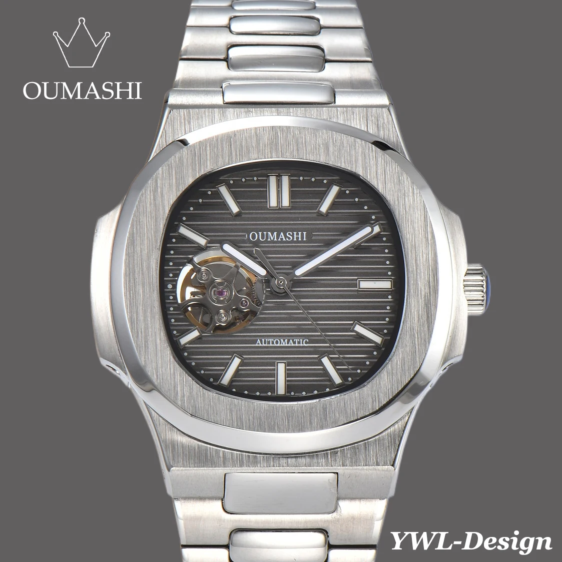 OUMASHI Design NH38 Movement Watch Visible Simple Style Men's Watch Automatic Mechanical Watch 10Bar Waterproof Watch
OUMASHI Design NH38 Movement Watch Visible Simple Style Men's Watch Automatic Mechanical Watch 10Bar Waterproof Watch