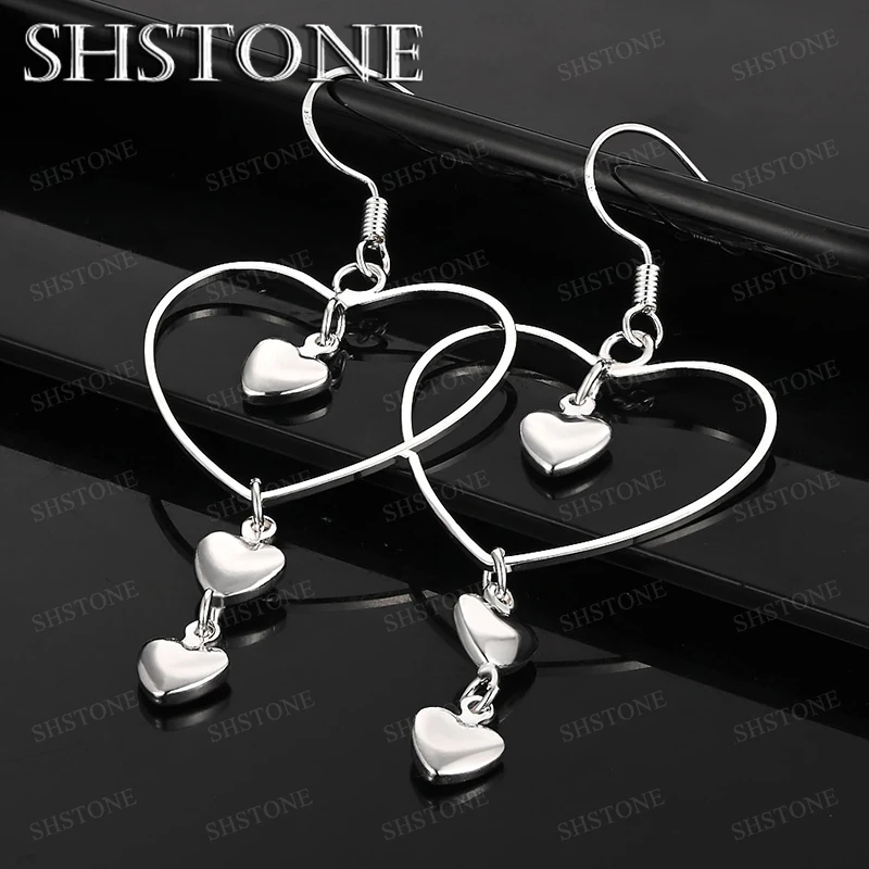 925 Sterling Silver Heart Drop Earring Men Women Fashion Charm Wedding Party Gift Christmas Romantic Jewelry Accessories
925 Sterling Silver Heart Drop Earring Men Women Fashion Charm Wedding Party Gift Christmas Romantic Jewelry Accessories