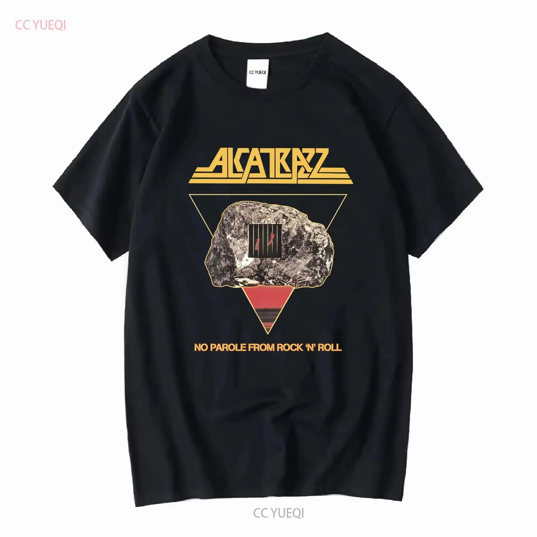 Alcatrazz Rock T Shirt Cotton Black long or short sleeves vintage Washed Breathable Stretched Slightly Top For Everyday Wear
Alcatrazz Rock T Shirt Cotton Black long or short sleeves vintage Washed Breathable Stretched Slightly Top For Everyday Wear
