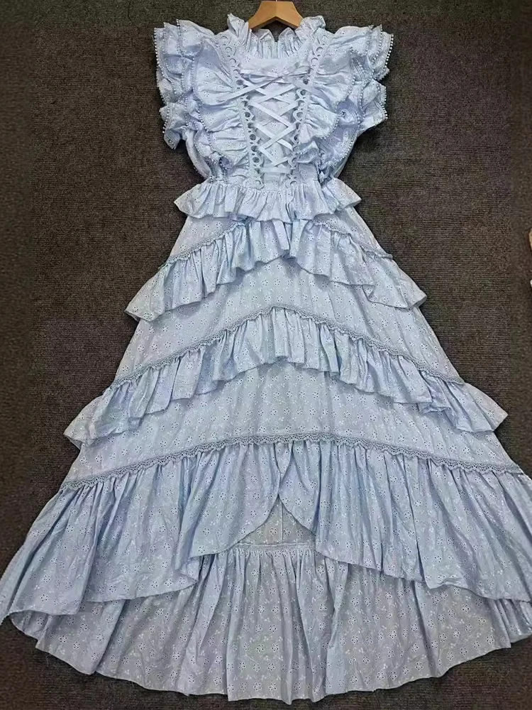 SEQINYY Elegant Long Dress Summer Spring New Fashion Design Women Runway Sleeveless Lace Ruffles High Street Casual Holiday
SEQINYY Elegant Long Dress Summer Spring New Fashion Design Women Runway Sleeveless Lace Ruffles High Street Casual Holiday
