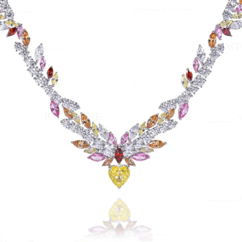 ZOCA New Arrival Top Quality Fancy Color Heart Pendant Zirconia 925 Sterling Silver Necklace for Women Fine Jewelry
ZOCA New Arrival Top Quality Fancy Color Heart Pendant Zirconia 925 Sterling Silver Necklace for Women Fine Jewelry