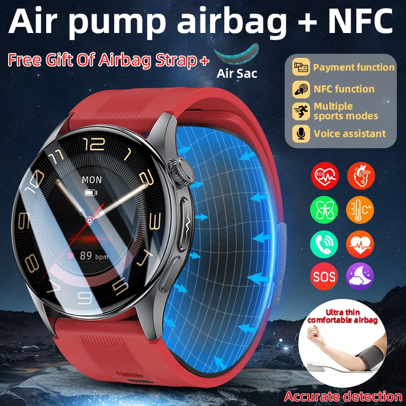 Новые умные часы с ЭКГ, NFC, функцией отслеживания сна, Bluetooth-связью, ремешком с воздушной подушкой, высокоточным воздушным насосом и AMOLED-дисплеем.
Новые умные часы с ЭКГ, NFC, функцией отслеживания сна, Bluetooth-связью, ремешком с воздушной подушкой, высокоточным воздушным насосом и AMOLED-дисплеем.