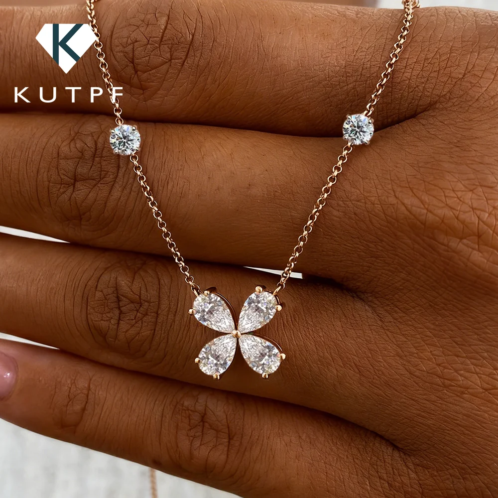 Колье-подвеска с муассанитом в форме четырехлистного клевера/капли для женщин, серебро S925, цепочка с грушевидными и круглыми бриллиантами, с сертификатом
Колье-подвеска с муассанитом в форме четырехлистного клевера/капли для женщин, серебро S925, цепочка с грушевидными и круглыми бриллиантами, с сертификатом