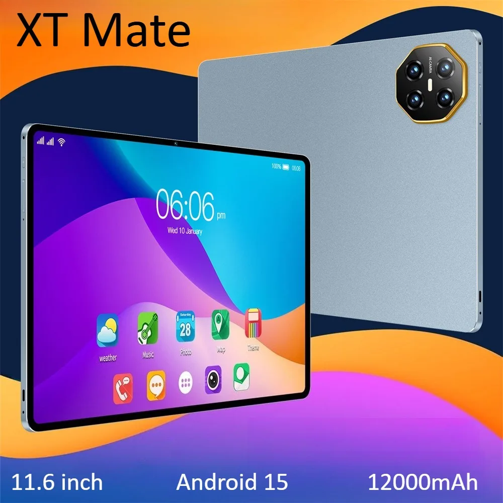 New Original Pad XT Mate Tablet 11.6inch Android 15 Global Version Tab 5G Dual Sim 12000mAh WIFI Children's Kids Gift Tablet PC
New Original Pad XT Mate Tablet 11.6inch Android 15 Global Version Tab 5G Dual Sim 12000mAh WIFI Children's Kids Gift Tablet PC