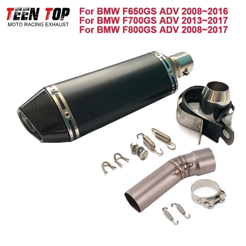Motorcycle Slip-on Exhaust Pipe For BMW F650GS F700GS F800GS ADV Carbon Exhaust Muffler DB Killer 51mm Escape Moto Middle Pipe
Motorcycle Slip-on Exhaust Pipe For BMW F650GS F700GS F800GS ADV Carbon Exhaust Muffler DB Killer 51mm Escape Moto Middle Pipe