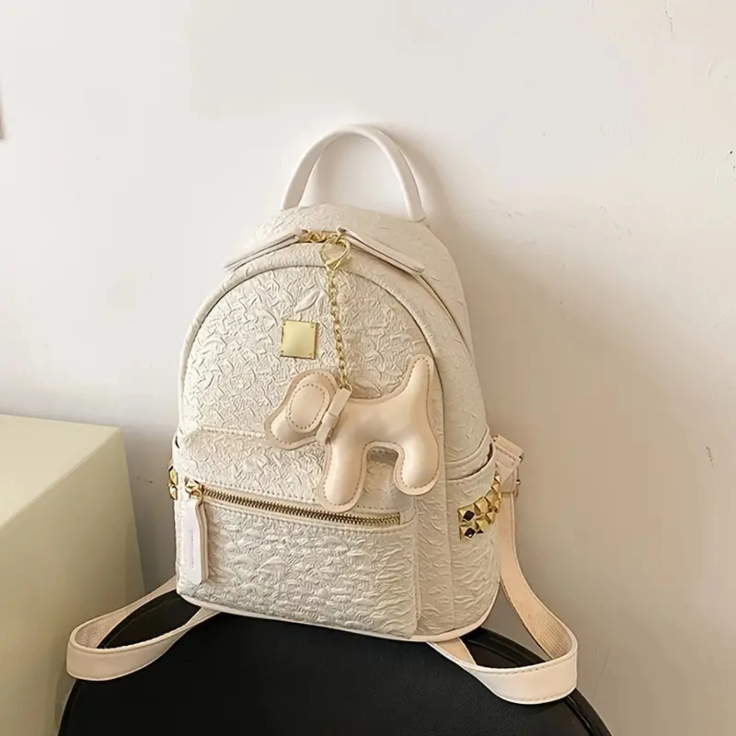 Textured Zipper Backpack, Women's Trendy Small Backpack With Adjustable Strap
Textured Zipper Backpack, Women's Trendy Small Backpack With Adjustable Strap
