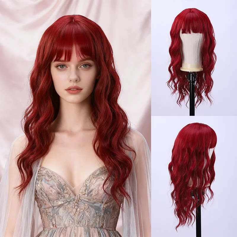 Цельный женский пушистый красный вьющийся парик с краской для волос — термостойкое синтетическое волокно, волнистый стиль с розовой сетчатой шапочкой для стабильной посадки
Цельный женский пушистый красный вьющийся парик с краской для волос — термостойкое синтетическое волокно, волнистый стиль с розовой сетчатой шапочкой для стабильной посадки