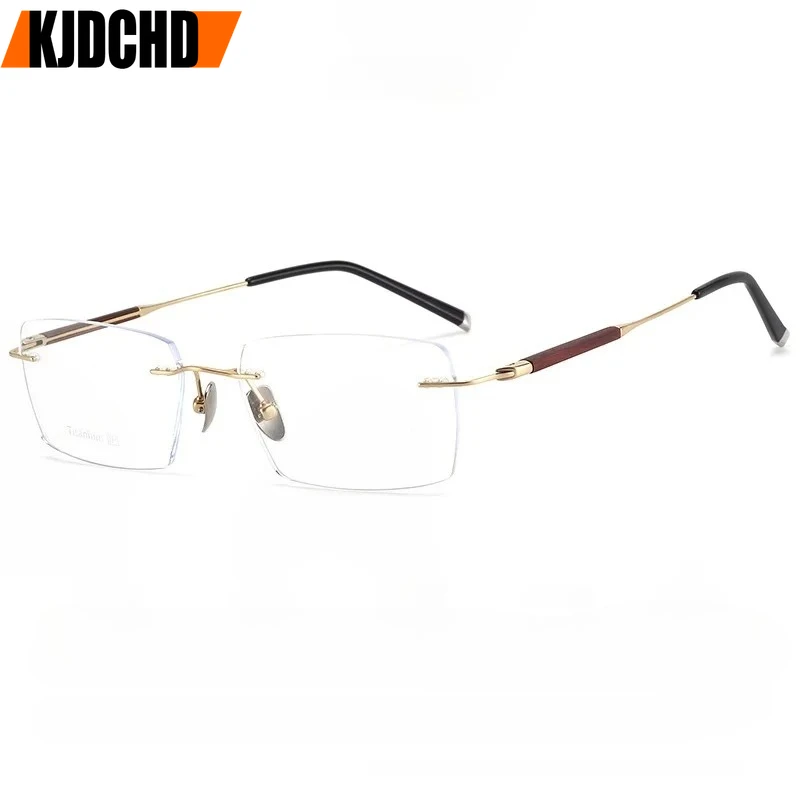 KJDCHD мужские оптические очки без оправы, модные деловые очки, оправа для очков для близорукости, очки по рецепту, дужки из чистого титана
KJDCHD мужские оптические очки без оправы, модные деловые очки, оправа для очков для близорукости, очки по рецепту, дужки из чистого титана