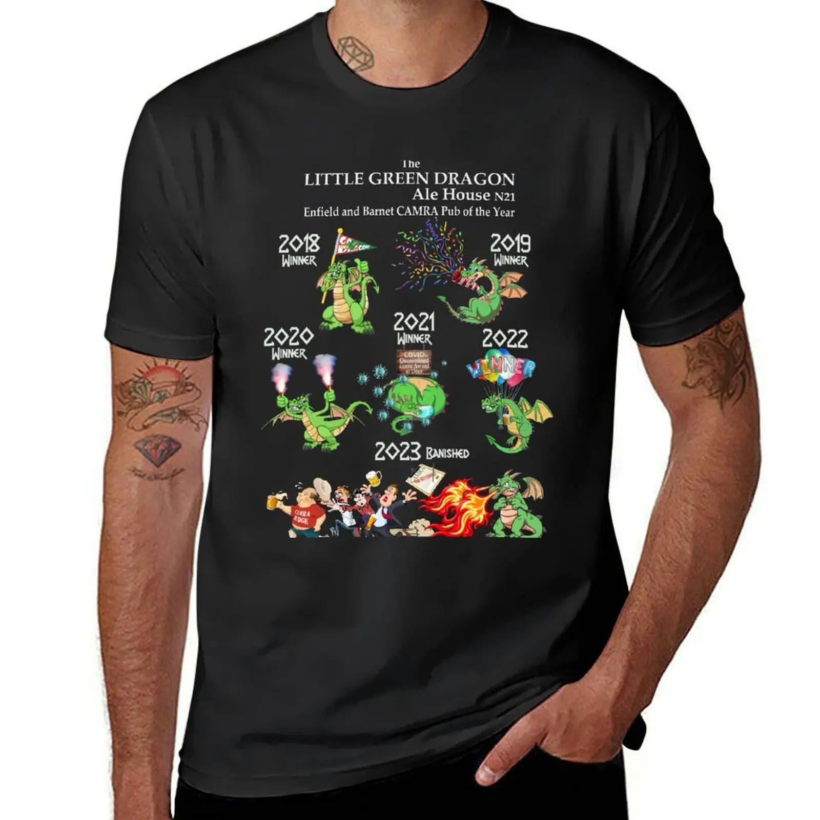 Little Green Dragon Pub (White Text) T-Shirt shirts graphic tee blacks mens t shirts casual stylish
Little Green Dragon Pub (White Text) T-Shirt shirts graphic tee blacks mens t shirts casual stylish