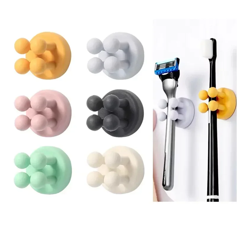 1Pcs Shower Shaver Holder Silicone Wall-Mounted Toothbrush Holder Waterproof Multifunctional Hook Kitchen Bathroom Office Travel
1Pcs Shower Shaver Holder Silicone Wall-Mounted Toothbrush Holder Waterproof Multifunctional Hook Kitchen Bathroom Office Travel