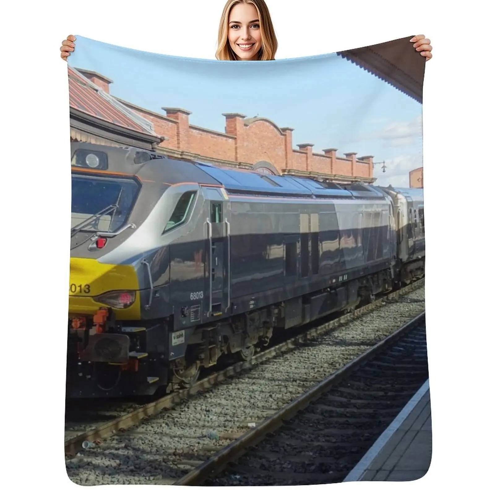 Chiltern Railway 68013 at Birmingham Moor Street Throw Blanket Breathable Lightweight Blanket for Adults Kids
Chiltern Railway 68013 at Birmingham Moor Street Throw Blanket Breathable Lightweight Blanket for Adults Kids