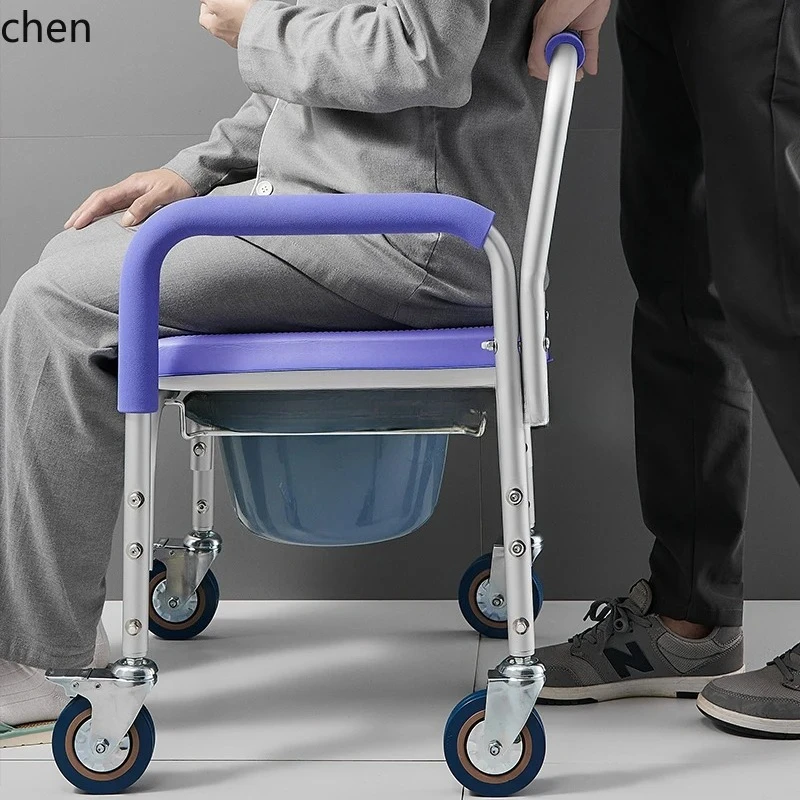 PYH No-Drill Elderly Commode Chair with Wheels for Home Use, Foldable Portable Commode, Bath Chair with Armrests
PYH No-Drill Elderly Commode Chair with Wheels for Home Use, Foldable Portable Commode, Bath Chair with Armrests