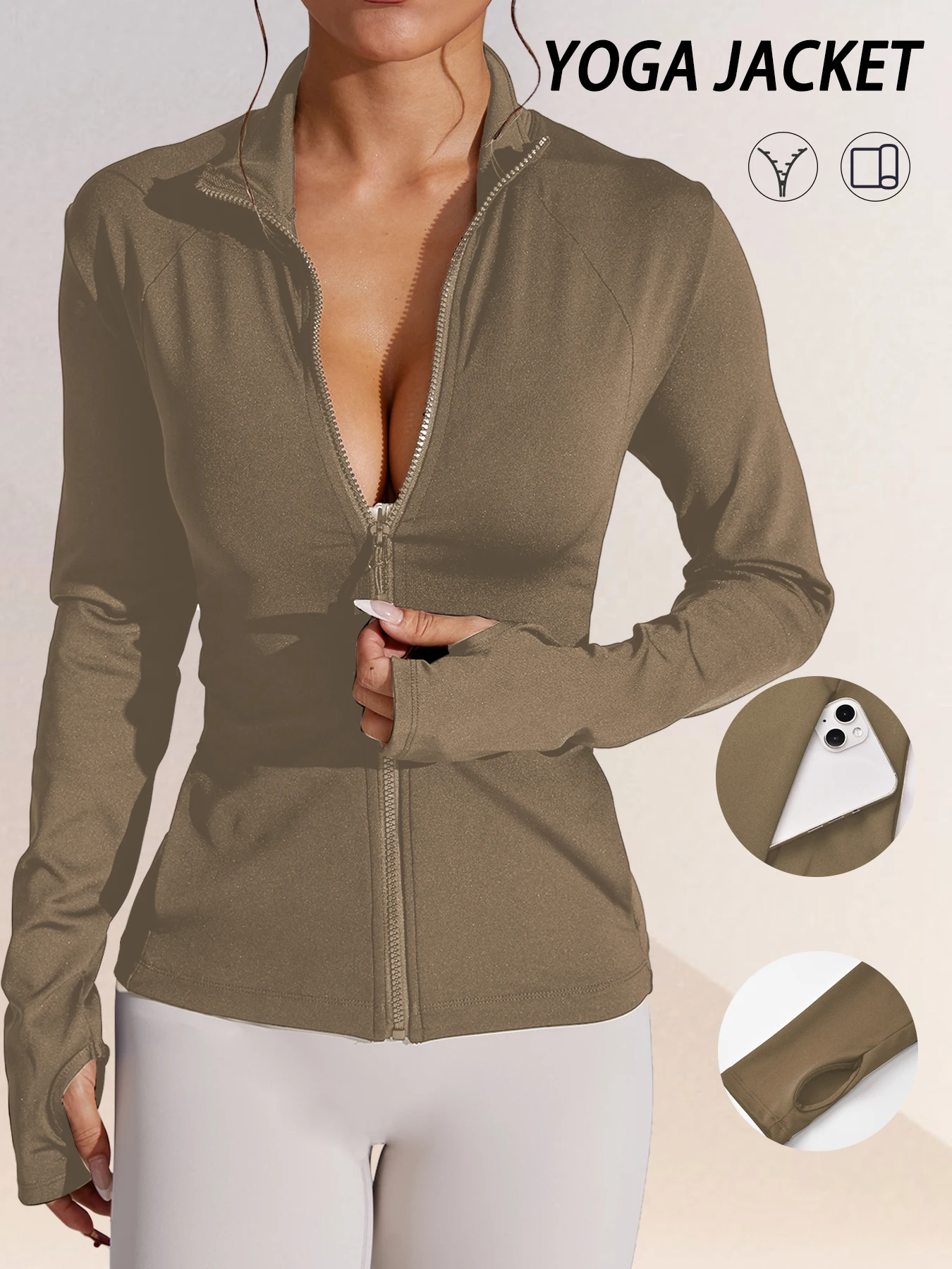 Workout Running Jacket for Women Full Zip Thumb Holes Perfect for Hiking Yoga & More
Workout Running Jacket for Women Full Zip Thumb Holes Perfect for Hiking Yoga & More