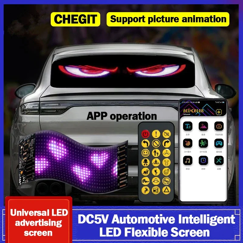 2PCS Devil LED Eyes For Truck Car Window Flexible LED Display Screen Panel Demon Dynamic Big Eye Lights animated eyes for car
2PCS Devil LED Eyes For Truck Car Window Flexible LED Display Screen Panel Demon Dynamic Big Eye Lights animated eyes for car