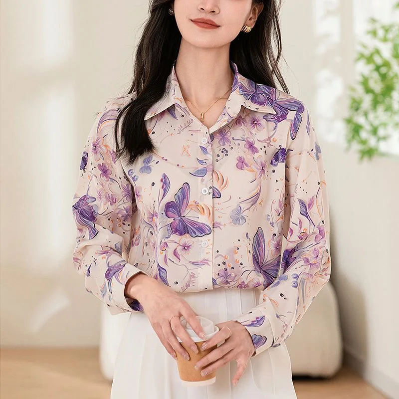 2025 Spring Autumn Womens Tops and Blouses Long Sleeve Printed Shirt Blouse Luxury Women'S Social Shirts
2025 Spring Autumn Womens Tops and Blouses Long Sleeve Printed Shirt Blouse Luxury Women'S Social Shirts