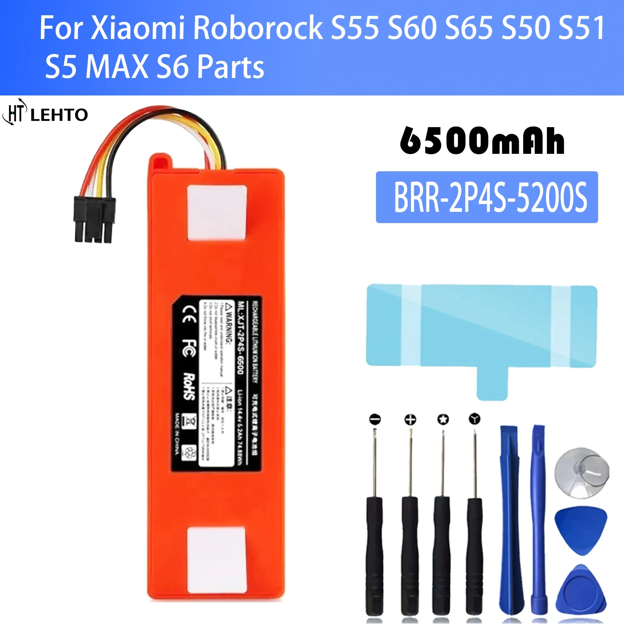 100% Original BRR-2P4S-5200S Robotic Vacuum Cleaner Replacement Battery For Xiaomi Roborock S55 S60 S65 S50 S51 S5 MAX S6 Parts
100% Original BRR-2P4S-5200S Robotic Vacuum Cleaner Replacement Battery For Xiaomi Roborock S55 S60 S65 S50 S51 S5 MAX S6 Parts