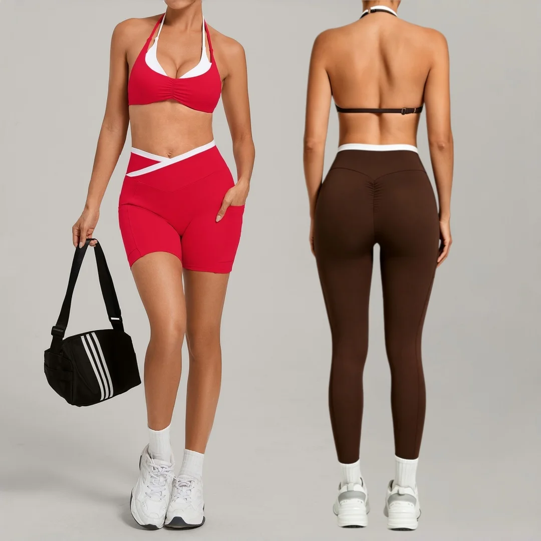 Women's Yoga Set Peach Hip Tight Backless Bra Sports Shorts Flared Pants Yoga Fitness Suit Running Workout Gym Leggings Yoga Set
Women's Yoga Set Peach Hip Tight Backless Bra Sports Shorts Flared Pants Yoga Fitness Suit Running Workout Gym Leggings Yoga Set