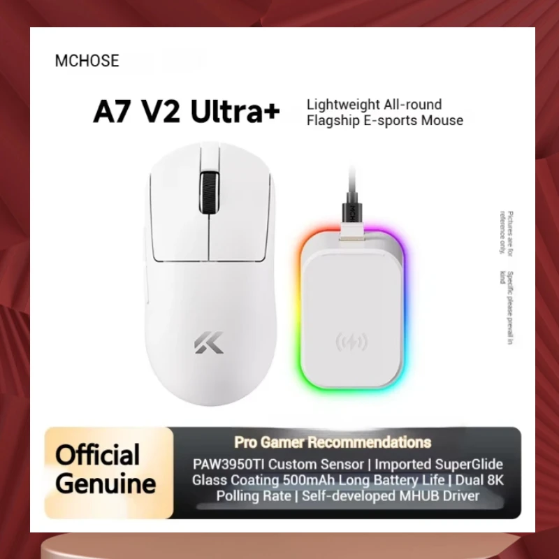 Genuine Mchose A7 V2 Ultra Pro Lightweight Wireless Bluetooth Mouse For Esports And Office Ergonomic Three Modes Paw3950 Support
Genuine Mchose A7 V2 Ultra Pro Lightweight Wireless Bluetooth Mouse For Esports And Office Ergonomic Three Modes Paw3950 Support