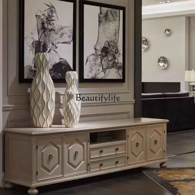 American light luxury queen living room retro solid wood TV cabinet modern locker
American light luxury queen living room retro solid wood TV cabinet modern locker