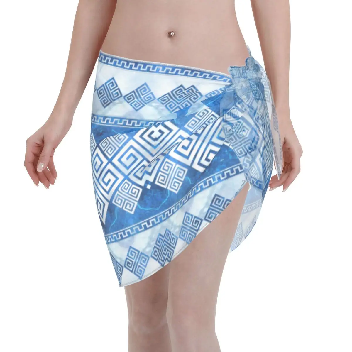 Custom Sexy Greek Meander Casual Beach Dress Greek Blue Gemstone And Pearl Short Sarongs Beach Wrap For Swimwear Beach Cover ups
Custom Sexy Greek Meander Casual Beach Dress Greek Blue Gemstone And Pearl Short Sarongs Beach Wrap For Swimwear Beach Cover ups