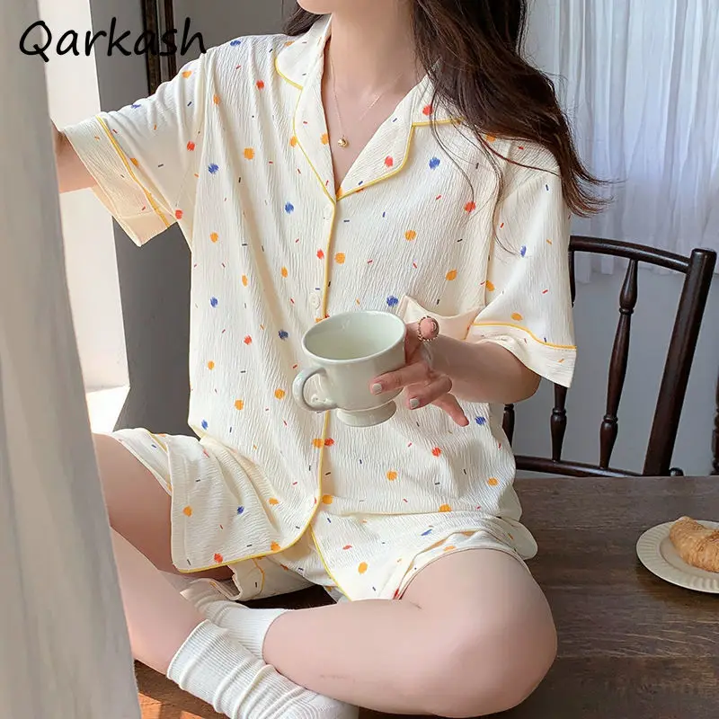 Floral Pajama Sets Women Summer Daily Loose Cute Aesthetic Students Sleepwear Casual Korean Style Harajuku Home Fashion Basics
Floral Pajama Sets Women Summer Daily Loose Cute Aesthetic Students Sleepwear Casual Korean Style Harajuku Home Fashion Basics