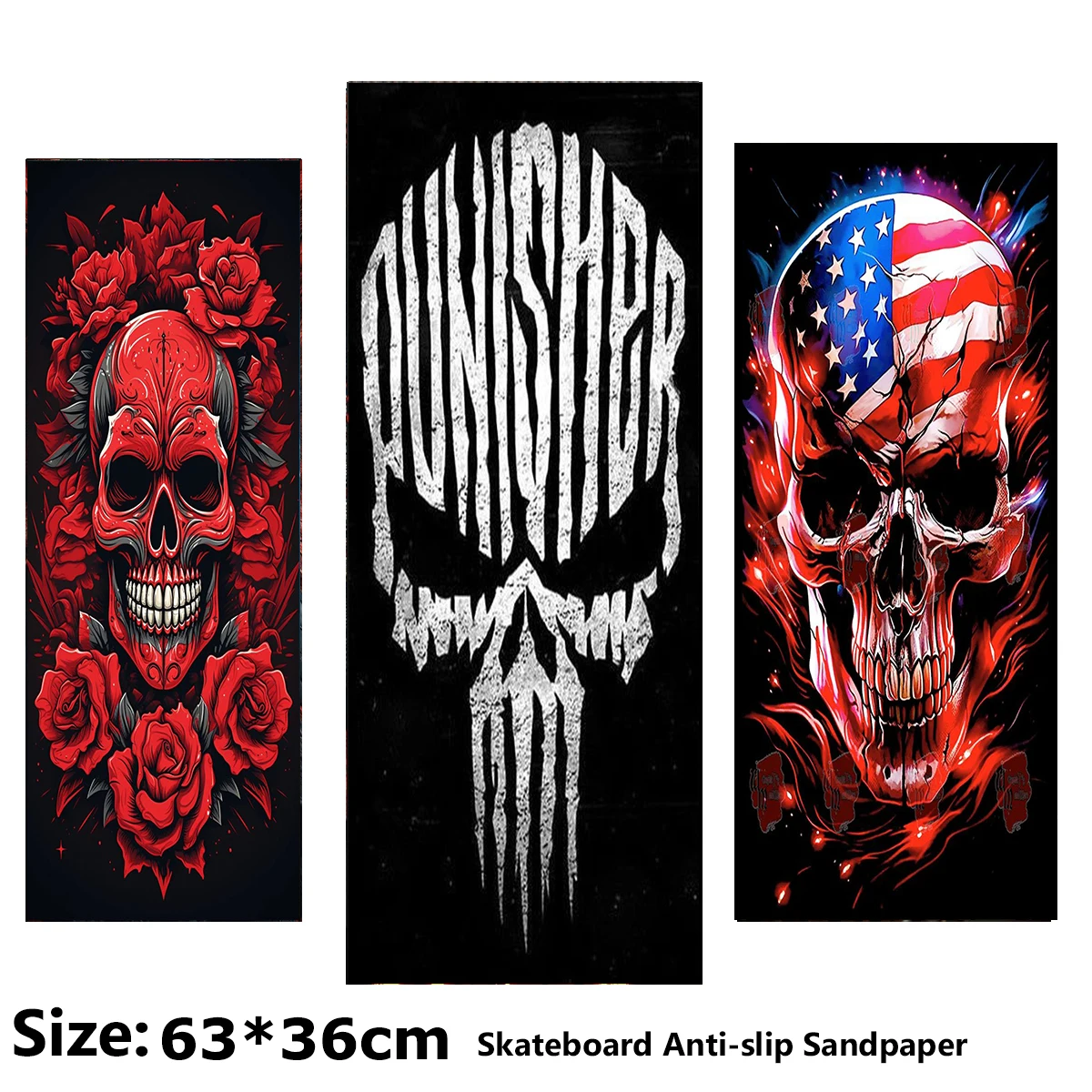 Red Skull Red Blue White Striped Pattern Electric Scooter Anti-slip Sticker Sandpaper Skateboard Grip Tape Sheet 63*36cm
Red Skull Red Blue White Striped Pattern Electric Scooter Anti-slip Sticker Sandpaper Skateboard Grip Tape Sheet 63*36cm