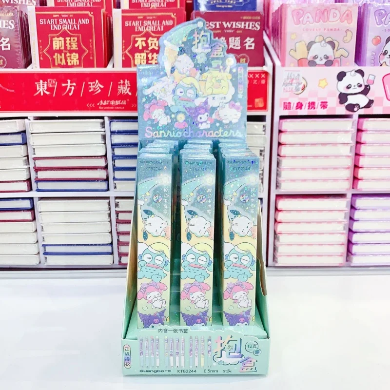 12 шт./лот Sanrio Kuromi Cinnamoroll Hangyodon Press гелевая ручка милые 0,5 мм черные чернила нейтральные ручки офисные школьные принадлежности
12 шт./лот Sanrio Kuromi Cinnamoroll Hangyodon Press гелевая ручка милые 0,5 мм черные чернила нейтральные ручки офисные школьные принадлежности
