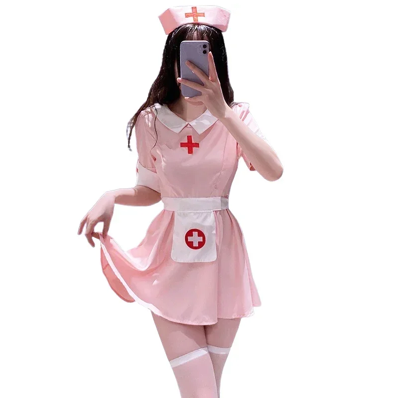 Japanese Women Pink Nurse Fancy Dress Kawaii Hospital Doctor Role Play Uniform Anime Sweet Nurse Apron Cosplay Costume Clubwear
Japanese Women Pink Nurse Fancy Dress Kawaii Hospital Doctor Role Play Uniform Anime Sweet Nurse Apron Cosplay Costume Clubwear