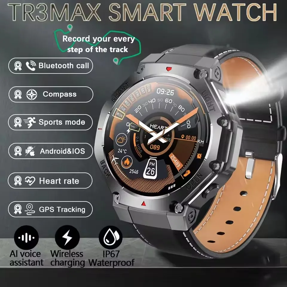 2025 New Smartwatch GPS Motion Tracker Watches For Men Compass Flashlight Multiple Reminder BT Calls Health Monitor Smart Watch
2025 New Smartwatch GPS Motion Tracker Watches For Men Compass Flashlight Multiple Reminder BT Calls Health Monitor Smart Watch