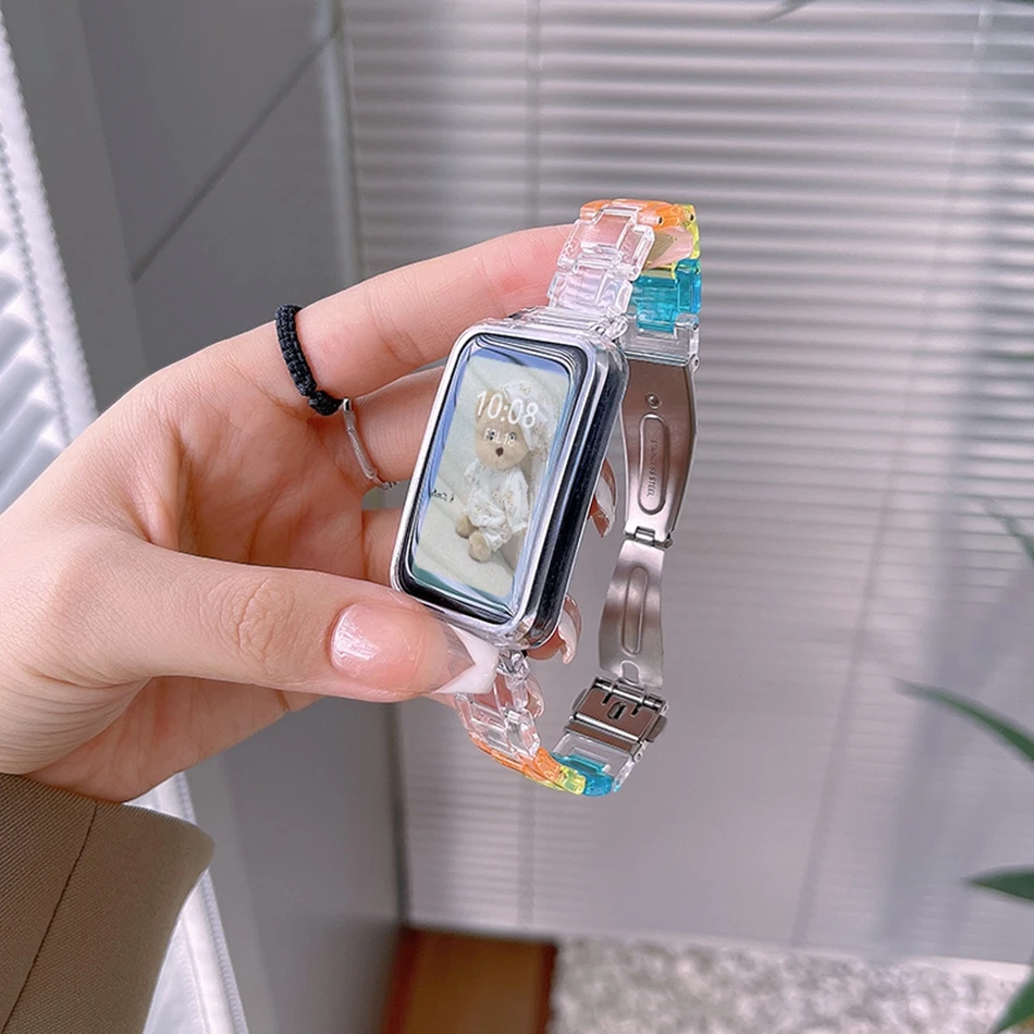Ремешок акриловый для Xiaomi Mi Band 7 Pro, модный Радужный прозрачный браслет из полимера, сменный Браслет для наручных часов Mi Band 7 Pro
Ремешок акриловый для Xiaomi Mi Band 7 Pro, модный Радужный прозрачный браслет из полимера, сменный Браслет для наручных часов Mi Band 7 Pro