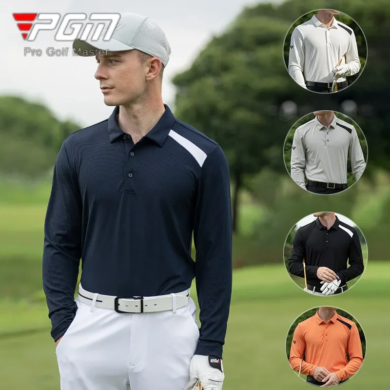 PGM Men Casual Golf Shirt Male Autumn Long Sleeve Sports T-shirt Men Turn Down Collar Polo Tops Patchwork Golf Clothing 5 Colors
PGM Men Casual Golf Shirt Male Autumn Long Sleeve Sports T-shirt Men Turn Down Collar Polo Tops Patchwork Golf Clothing 5 Colors