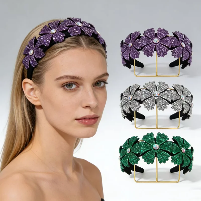 Creative Retro Baroque Full Diamonds Floral Headband Women Press Hair Wide Edge Hair Hoop Luxurious Hairbands Hair Accessories
Creative Retro Baroque Full Diamonds Floral Headband Women Press Hair Wide Edge Hair Hoop Luxurious Hairbands Hair Accessories