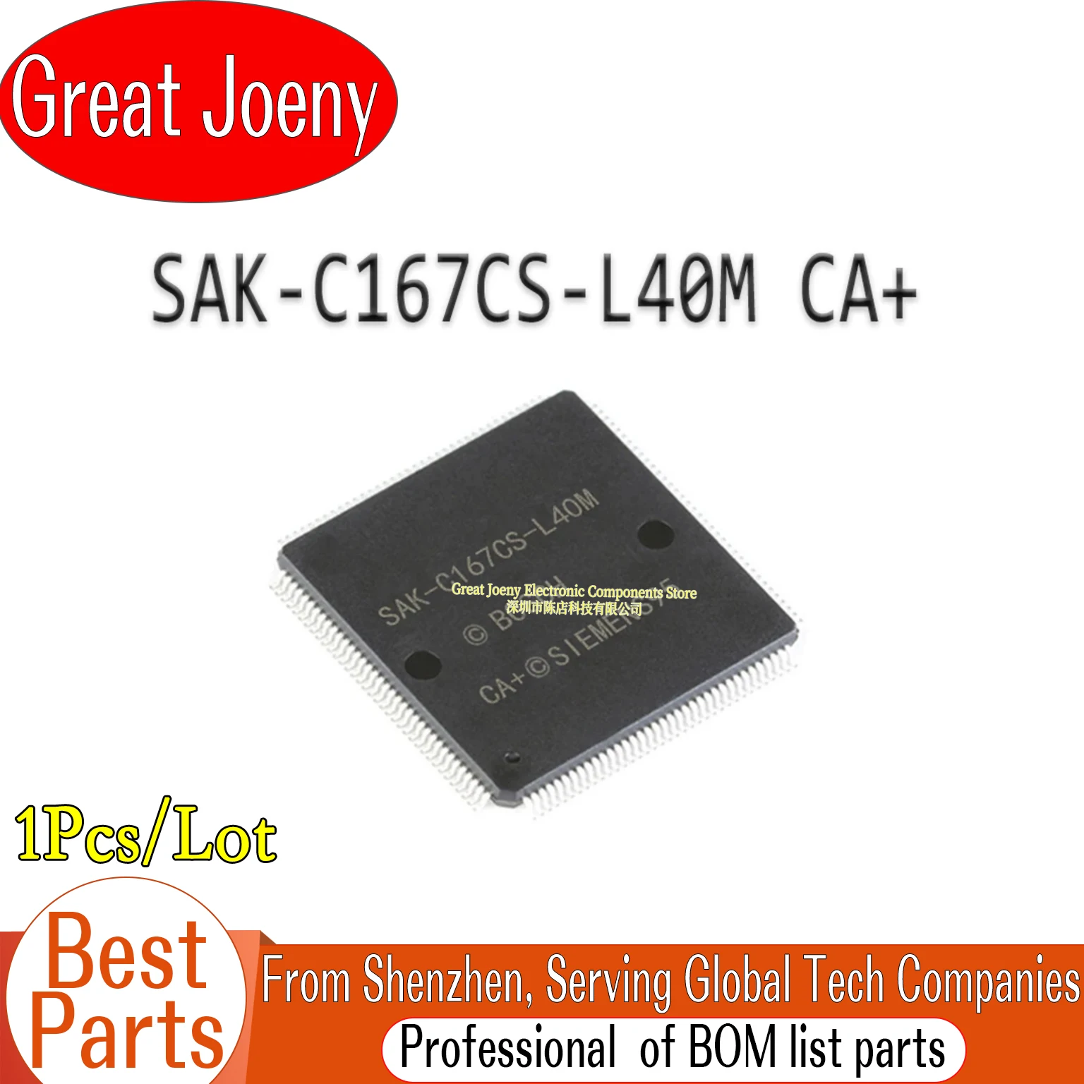 100% New Original SAK-C167CS SAK-C167CS-L40M C167CS SAK-C167CS-L40M CA+ IC MCU Chipset MQFP-144
100% New Original SAK-C167CS SAK-C167CS-L40M C167CS SAK-C167CS-L40M CA+ IC MCU Chipset MQFP-144