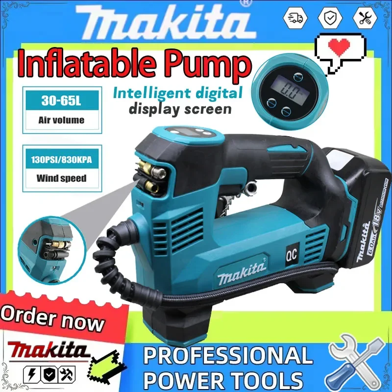 Портативный воздушный насос Makita с цифровым дисплеем, беспроводной насос для накачивания автомобильных шин, электрический насос для мотоциклов (без аккумулятора)
Портативный воздушный насос Makita с цифровым дисплеем, беспроводной насос для накачивания автомобильных шин, электрический насос для мотоциклов (без аккумулятора)