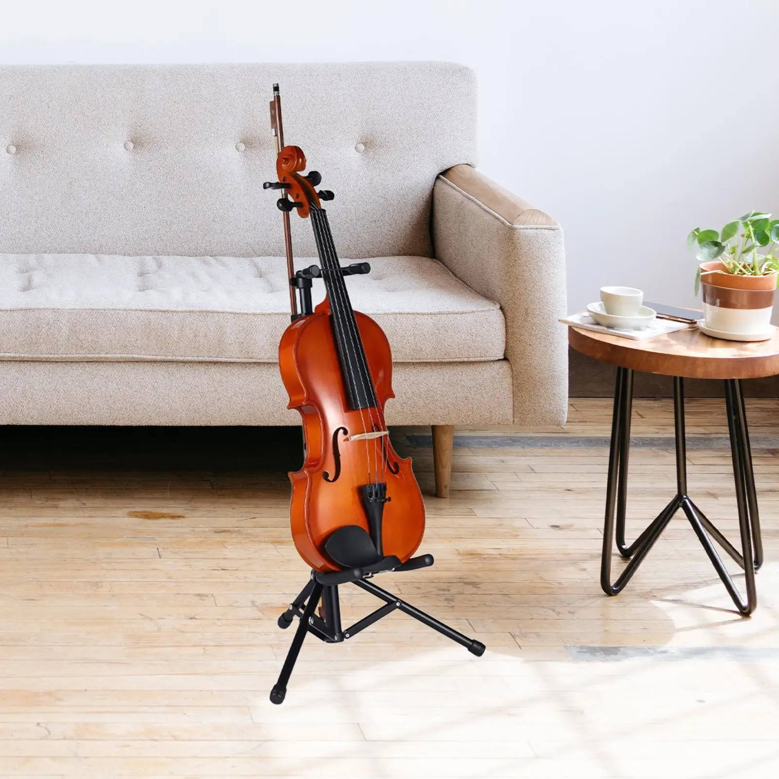 Portable Vertical Violin Stand with Bow Holder Aluminum Alloy Tripod Musical Instrument Accessory for Home Use
Portable Vertical Violin Stand with Bow Holder Aluminum Alloy Tripod Musical Instrument Accessory for Home Use