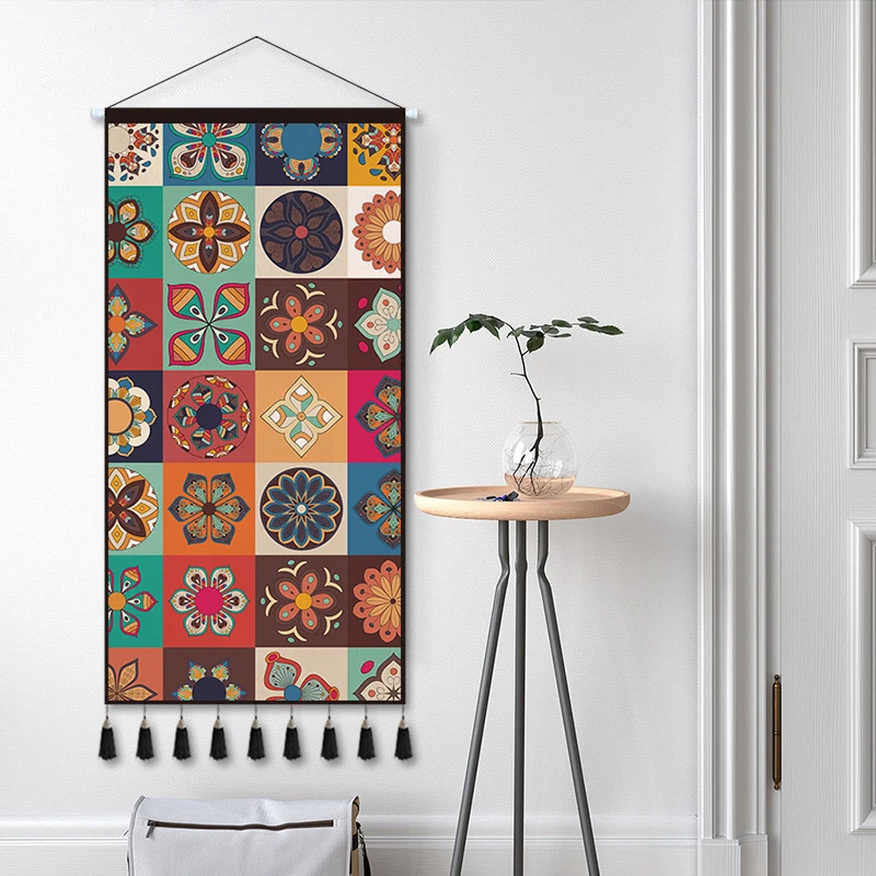 Ethnic Tapestry Wall Hanging, Boho Chic Woven Fabric Art for Restaurant Homestay Background, Aesthetic Room Decor Canvas Print
Ethnic Tapestry Wall Hanging, Boho Chic Woven Fabric Art for Restaurant Homestay Background, Aesthetic Room Decor Canvas Print