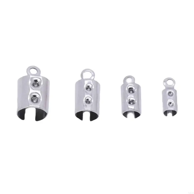 N2UE 10pcs Round Cord End Clip Stainless Steel Rope Clamps Jewelry Crafting Accessories Bracelet Necklace Connector
N2UE 10pcs Round Cord End Clip Stainless Steel Rope Clamps Jewelry Crafting Accessories Bracelet Necklace Connector