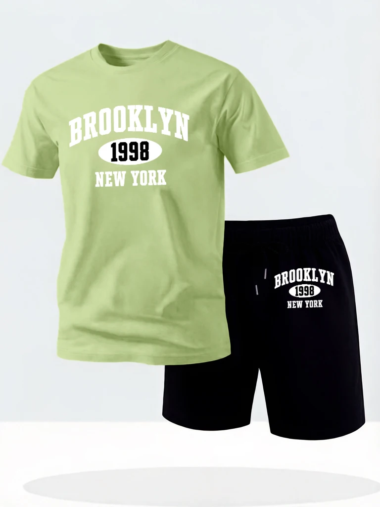 Brooklyn New York 1998 Printing Comfortable Summer Britches Cotton Cool Short Sleeve To Man 2Pc Sets Simple Running Streetwear
Brooklyn New York 1998 Printing Comfortable Summer Britches Cotton Cool Short Sleeve To Man 2Pc Sets Simple Running Streetwear
