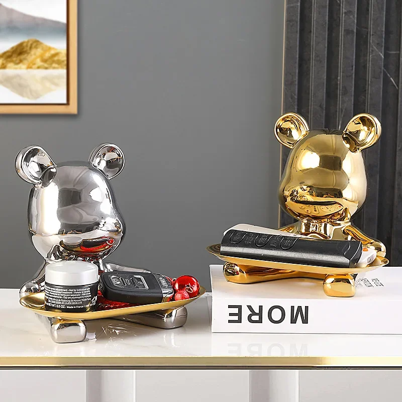 Ceramic Colorful Plating Bear Storage Box Home Living New Room Desktop Storage Tray Decorative Statue Money Box Ornaments
Ceramic Colorful Plating Bear Storage Box Home Living New Room Desktop Storage Tray Decorative Statue Money Box Ornaments