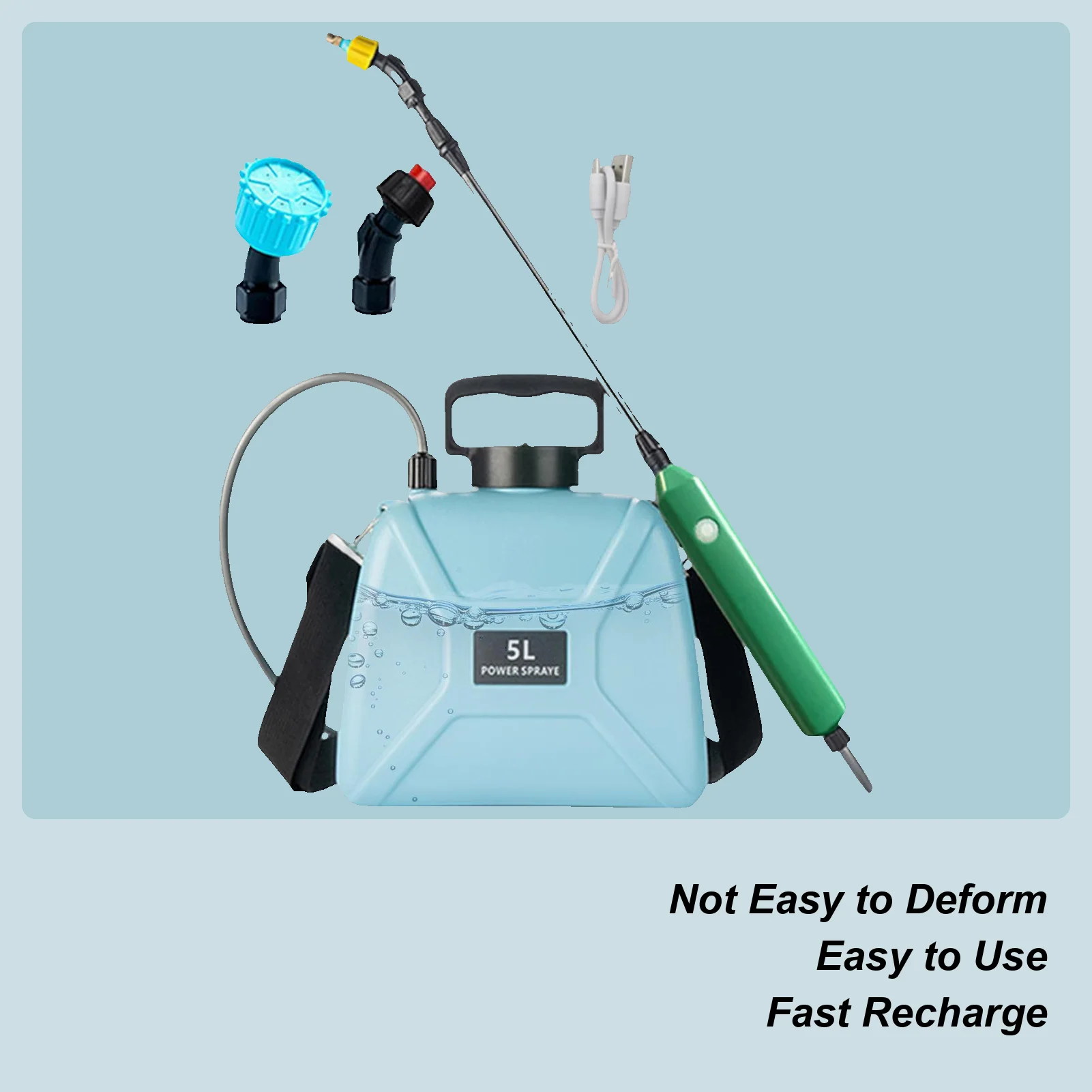 Electric Sprayer 5L Electric Backpack Sprayer 3 Mist Nozzles Watering Tool With Shoulder Strap Telescopic Wand For Outdoor Plant
Electric Sprayer 5L Electric Backpack Sprayer 3 Mist Nozzles Watering Tool With Shoulder Strap Telescopic Wand For Outdoor Plant