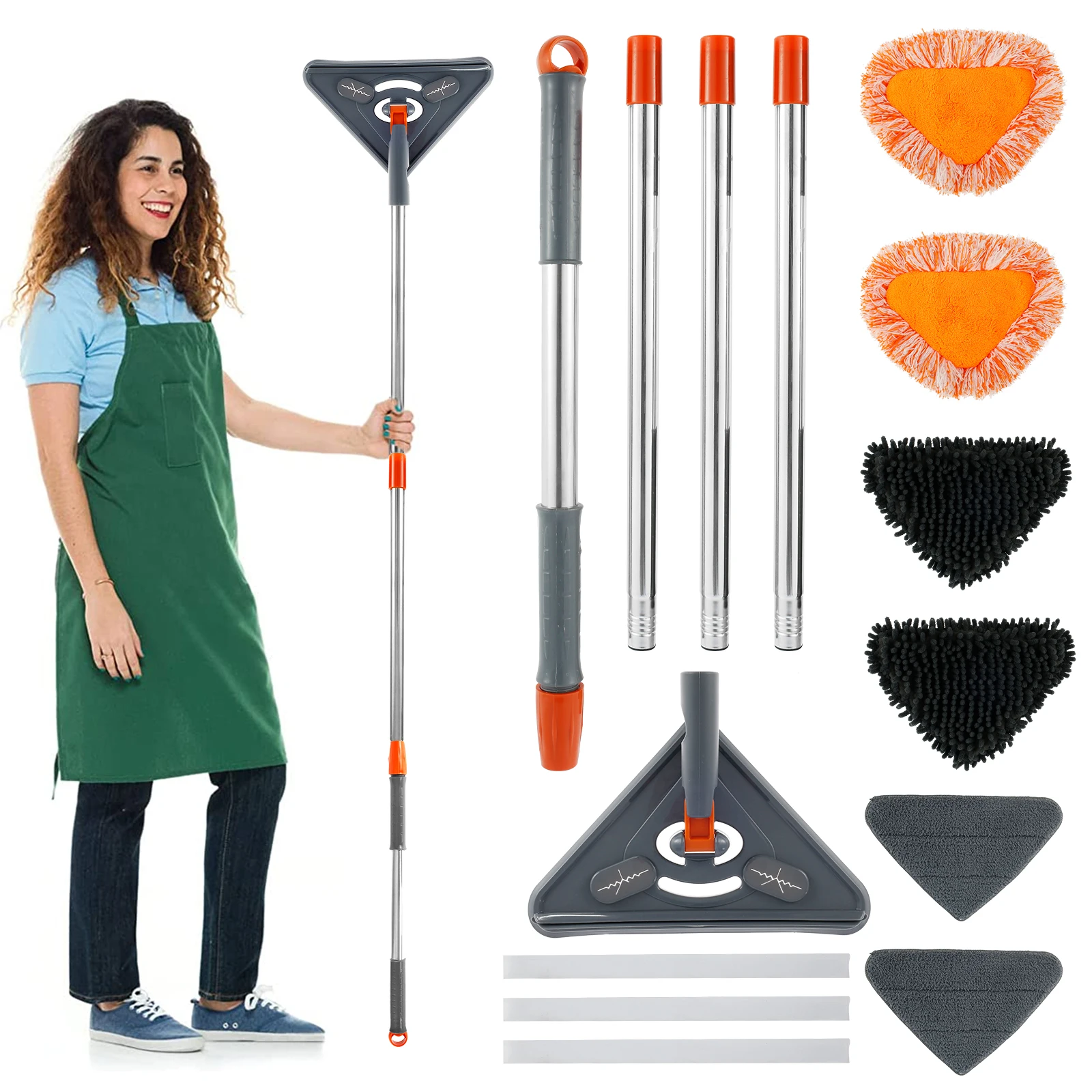 Wall Cleaner Set with Long Handle 360° Rotatable Ceiling Dust Cleaner with 6 Replacement Mop Cloth 82in Adjustable Wall Cleaning
Wall Cleaner Set with Long Handle 360° Rotatable Ceiling Dust Cleaner with 6 Replacement Mop Cloth 82in Adjustable Wall Cleaning