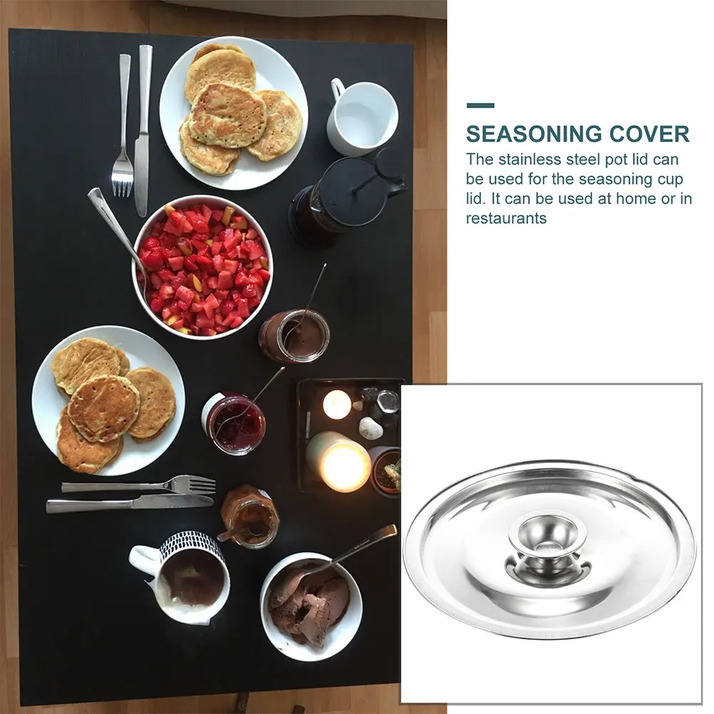 2 Pcs Stainless Steel Oil Pot Lid Lightweight Practical Easy Use Metal Seasoning Cover Universal Fit Cylinder Barrel Pot
2 Pcs Stainless Steel Oil Pot Lid Lightweight Practical Easy Use Metal Seasoning Cover Universal Fit Cylinder Barrel Pot