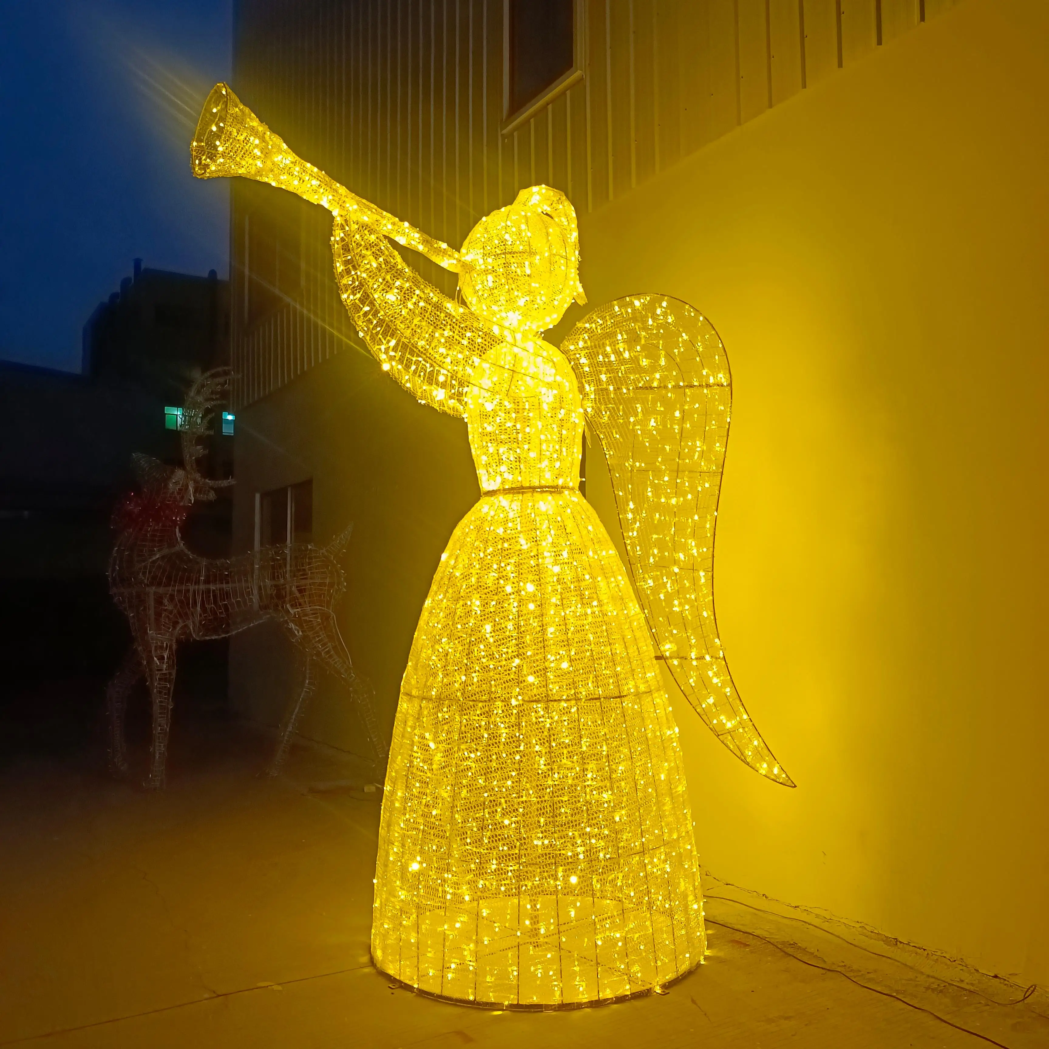 Commercial Outdoor 3D LED Angel Motif Light with Trumpet Wings Sculpture for Street Park Christmas Holiday Display Decorations
Commercial Outdoor 3D LED Angel Motif Light with Trumpet Wings Sculpture for Street Park Christmas Holiday Display Decorations